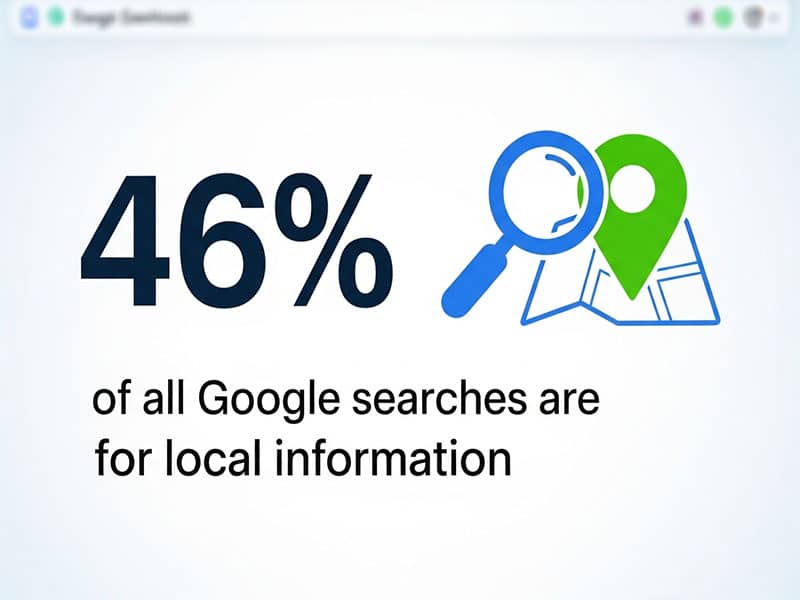 Graph showing increased local search activity in the USA over time