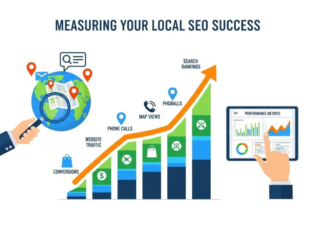 Measuring your local SEO success helps businesses track performance and attract more local customers