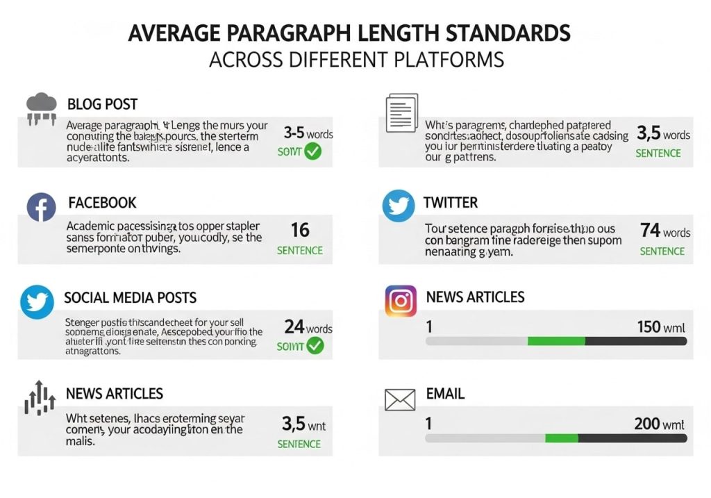Average Paragraph Length Standards Across Different Platforms