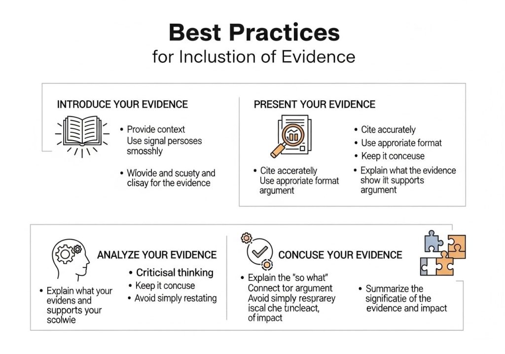 Best Practices for Inclusion of Evidence