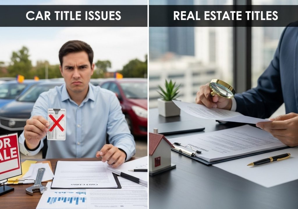 Car Title Issues vs. Real Estate Titles