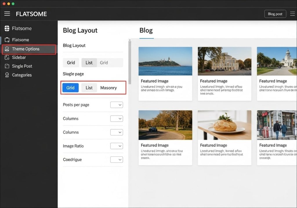Flatsome Theme Blog Setup