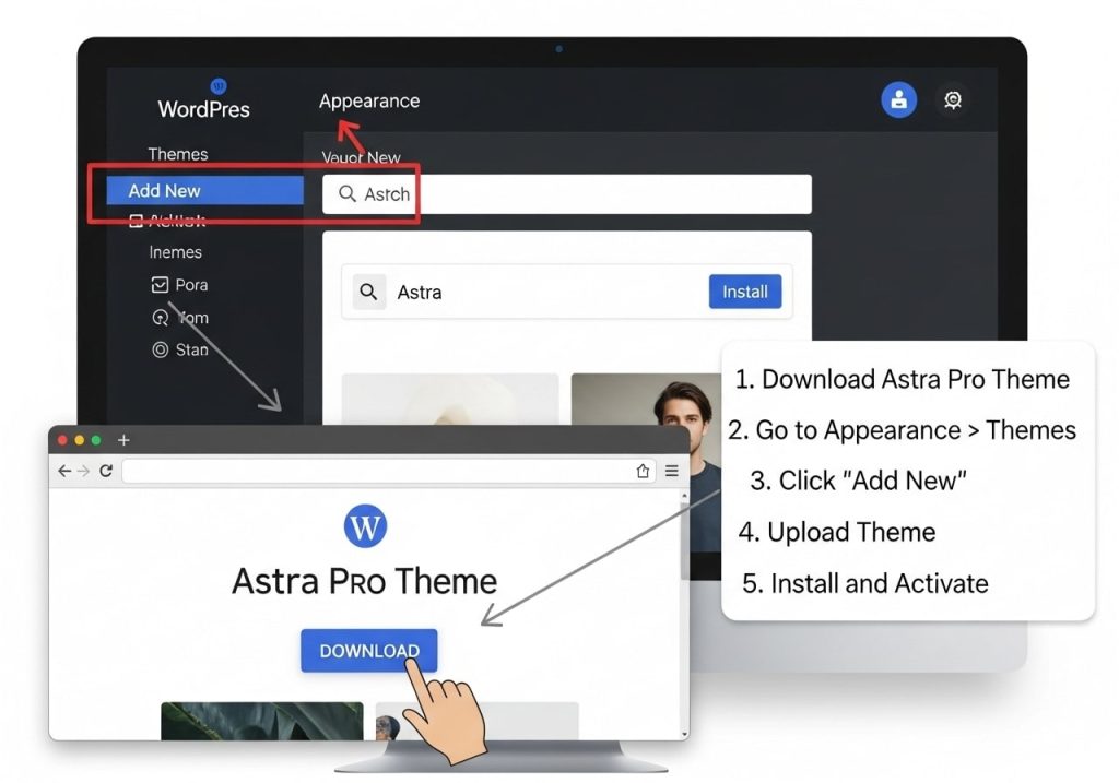How to Install Astra Pro Theme in WordPress