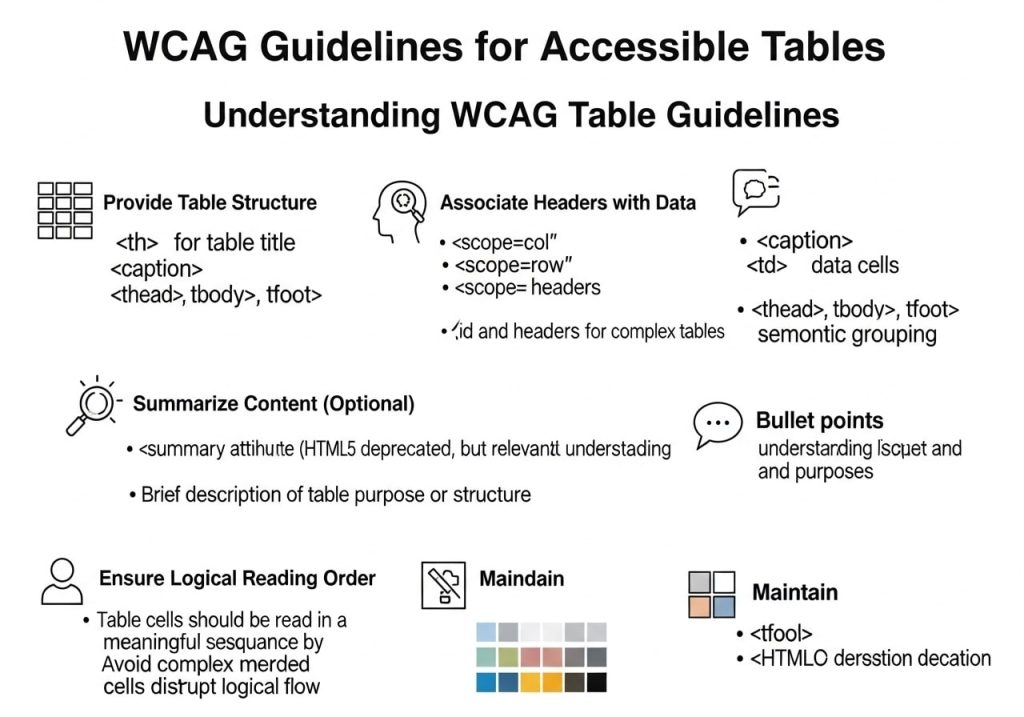 WCAG Guidelines for Accessible Tables